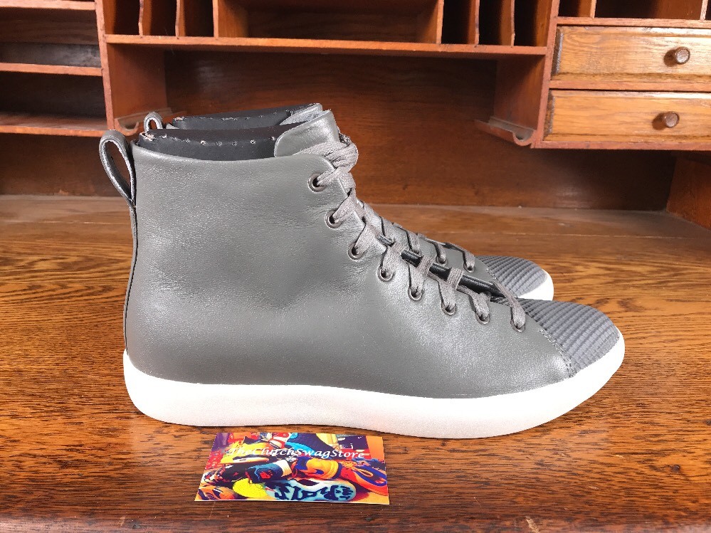 Converse Chuck Taylor All Star Leather Modern Hi Gris /blanc hommes Converse Chuck Taylor All Star Leather Modern Hi Gris /blanc hommes