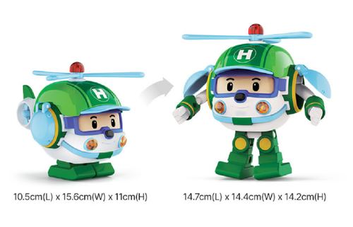 Robot transformador Robocar Poli Super Deluxe 7 pulgadas Poli Roy ámbar Helly - Imagen 10 de 11