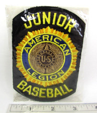 Vintage Junior Baseball American Legion Veterans Jacket Patch League NOS NIP E