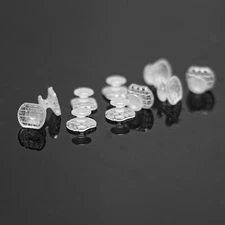 10 Pcs/Pack Dental Ortho Ceramic Clear Lingual Button Bondable Rectangular Base