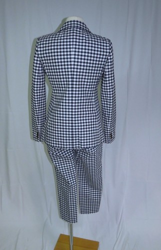 J. Crew Parke/Marte Blue White Gingham One Button Pantsuit 4 NWT - Picture 2 of 15