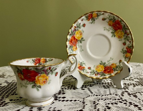 Royal Albert Pacific Rose Footed Cup & Saucer