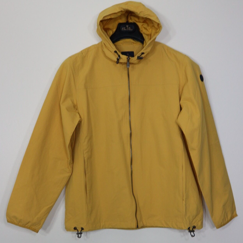 Brooks Brothers Men's Nylon Jacket Rain Coat with Hood Large Yellow NEW! - Picture 6 of 19
