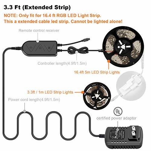 WiFi Smart LED Strip Light RGB 3.3FT/1M/ 16.4FT/5M LED Strip Light Extended Rope - Picture 2 of 6