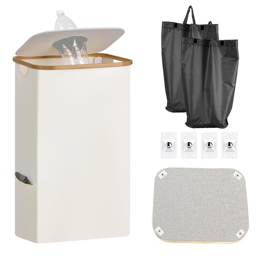 Recycling Bins for Kitchen Indoor Home Recycle Bins with Wheels and Lid Rolli...
