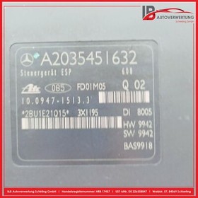 Mercedes Benz C-Class W203 C220 CDI Control Unit ABS Hydraulic Block A2035451632