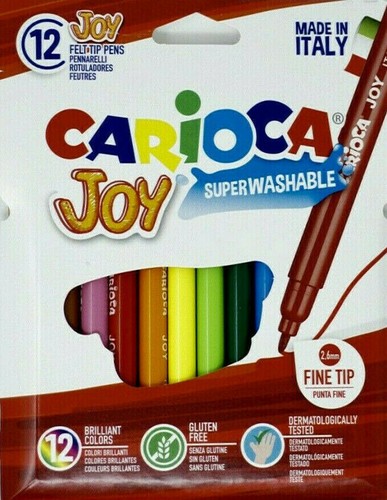 Carioca Joy Filzstifte *neu* 12 Stück ungiftig, Farbe aus Lebensmittelfarbe - Bild 2 von 6