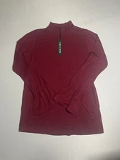Jet John Eshaya Long Sleeve Mock Turtleneck Burgundy Red Shirt Sz M/L NWT USA