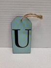 Studio Decor Boho Modern Letter U Hangtag Carolyn Blaylock Green blue
