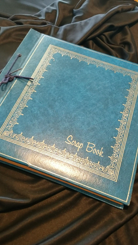 VTG Scrap Book Blue with Gold Stencil on Cover Appears New - Video 1 of 1