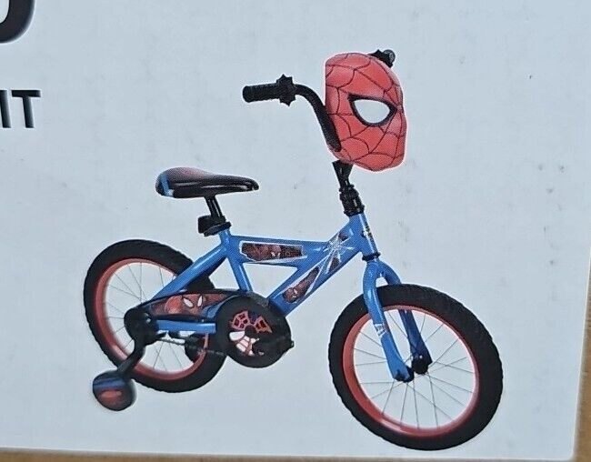 Marvel Spider-Man 16-in Boys' Bike for Kids Huffy Bicycle Easy Assemble 4+ Blue
