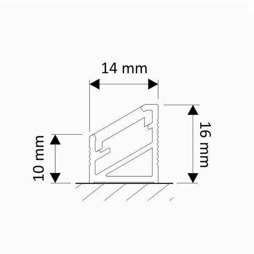 BLACK 1M Meter Aluminium LED PROFILE Extrusion Corner For 5050 5630 Strip Light - Picture 2 of 4