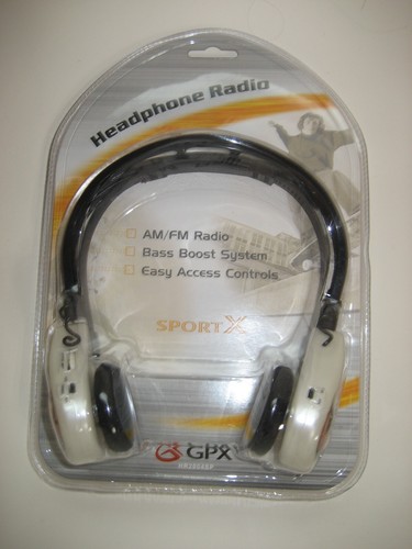 GPX Headphones AM/FM Radio Bass Boost System SportX HR2004SP VINTAGE - Picture 4 of 17