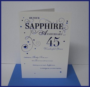 Traditional Shire 45th Wedding Anniversary Card Suitable For Image Is Loading Traditional Shire 45th Wedding Anniversary Card Suitable For