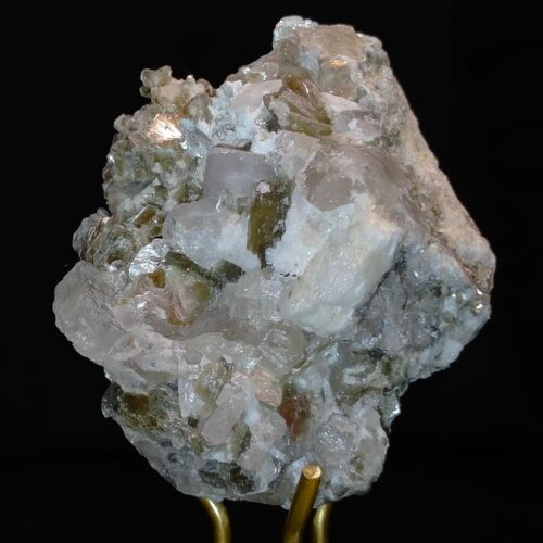 Beryl var Goshenite crystals w/ Muscovite Mica on Albite mineral specimen 0.26kg - Foto 6 di 8