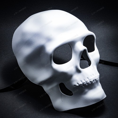 Halloween Vollgesicht weiß Totenkopf Maske für Cosplay Kostüm Maskerade Maske Party - Bild 3 von 3