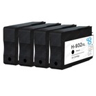 4 czarne wkłady atramentowe do zastąpienia HP 932Bk (932XL) nie-OEM / kompatybilne
