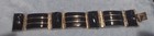 Sterling Silver Onyx Vintage Heavy 40's Mexico Aztec Face Link Bracelet