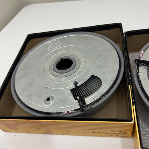 Vintage Kodak Carousel Transvue 140 and 80 Slide Trays in Original Box Set of 2 - Picture 8 of 9