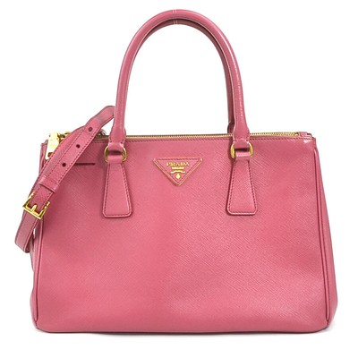 Auth PRADA Handbag Shoulder Bag Pink Leather/Goldtone - e58273a | eBay