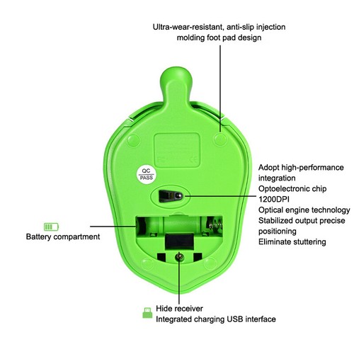 Cartoon Turtle Mouse Gamer Lovely 3D Gaming Wired Mouse 1200DPI 3 Key For Laptop - Picture 3 of 28