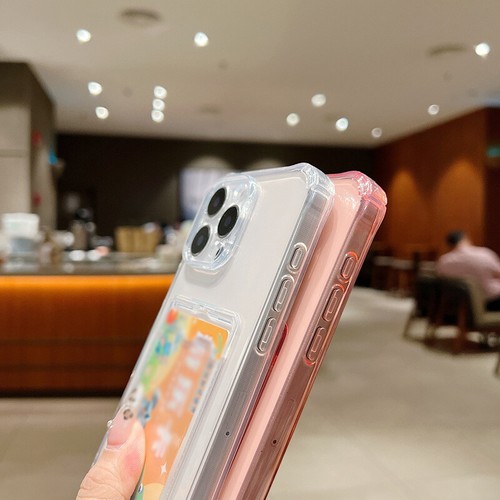 Custodia trasparente porta carte di credito per iPhone 16 15 14 13 12 11 Pro Max - Foto 8 di 20