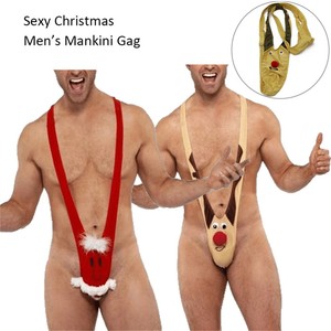Sexy Christmas Men S Thong Reindeer Patterns Underwear Mankini