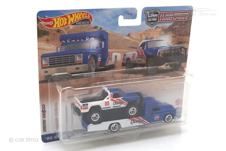 Team Transport Dodge Macho Power Wagon 1980/Retro Rig #51 Real Riders Hot Wheels - Bild 1 von 1