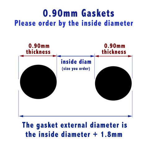 Watch Gaskets "O" ring seal for case back, Diam up to 40mm, thick 0.5mm to 1mm - Picture 6 of 7