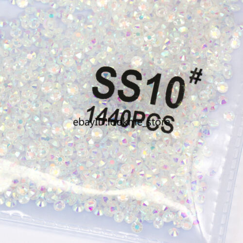 1440pcs 2.8mm ss10 Crystal Glass Flatback Rhinestones Gems Nail Art Crafts Beads - Picture 25 of 79