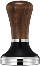 Coffee Tamper with Wooden Handle Steel Flat Base Professional Espresso Tamper SU