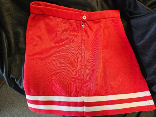 AUTHENTIC BRISTOL CHEERLEADER SKIRT Scarlet & White Child Size 14 - Picture 4 of 12