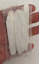Vtg Men's Plain White Shirt COLLAR STAYS Set of 11 Acrylic Plastic