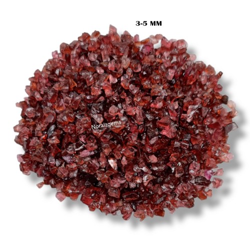 Pietra preziosa granato rosso schiacciato pietra grossolana intarsio pietra lavorazione del legno polvere curativa - Foto 24 di 27
