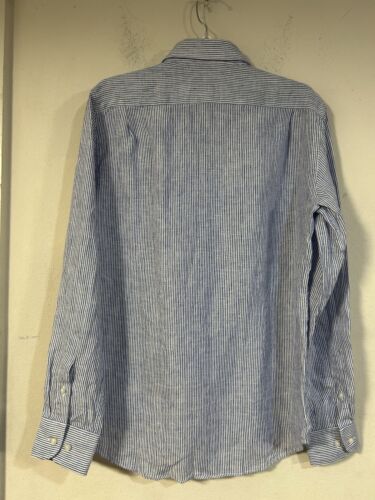 Paul & Shark Striped Nautical Yacht Linen Button Down, Sz Med. 15.5 (40), NWT - Picture 2 of 6