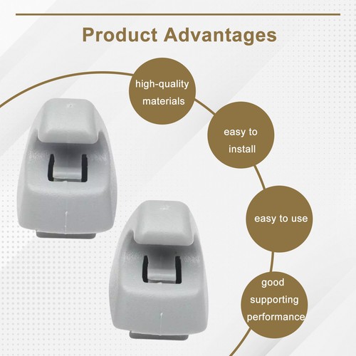 Par de clips de soporte para para parasol gris derecho o izquierdo para Chevrolet Tahoe 07-14 - Imagen 4 de 8