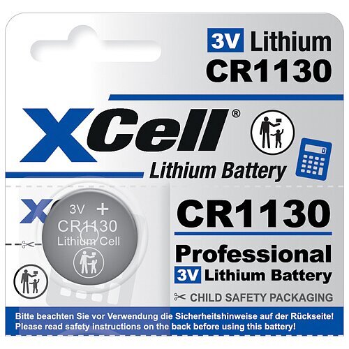 5 x Xcell CR1130 3V Lithium Batterie Knopfzelle - 5er Strip Blister - 3mm hoch - Bild 3 von 3
