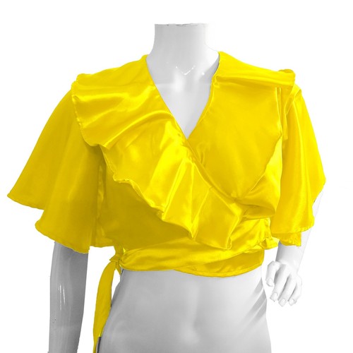 41 Farben Rüschen Full Flair Rüschen Top Tribal Dance Fab-alley Mädchen Crop Top S84 - Bild 45 von 45