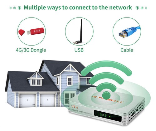 Digital DVB-C Kabel TV Receiver DVB-T/T2 TV Receiver FullHD HDMI-Kabel +USB WLAN - Bild 5 von 12