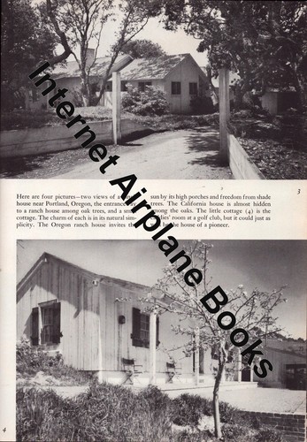 SUNSET WESTERN RANCH HOUSES (1ST Ed, 1946) PLANS ARCHITECTURE LANDSCAPING DESIGN - Picture 4 of 10