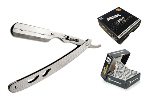 Classic Samurai CS-102-MP Stainless Straight Edge Barber Razor 100 ...