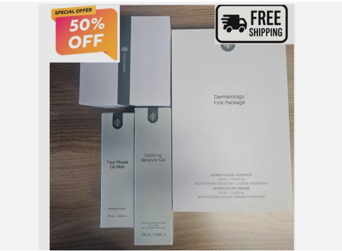 ✅ INCELLDERM 6-in-1 Skincare Set | Dermatology Formula | Anti-Aging | NEW & Seal
