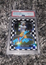 Mike Williams Signed 2021 Panini Prizm Black & White Checkered SSP #167 PSA Auto
