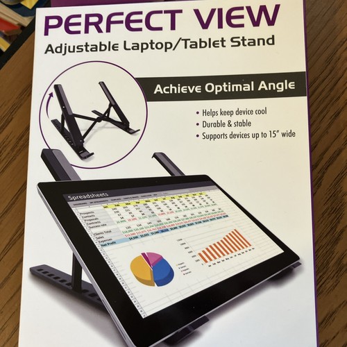 Perfect View Adjustable Laptop and Tablet Stand - Folds & Expands for travel NEW - Bild 2 von 7