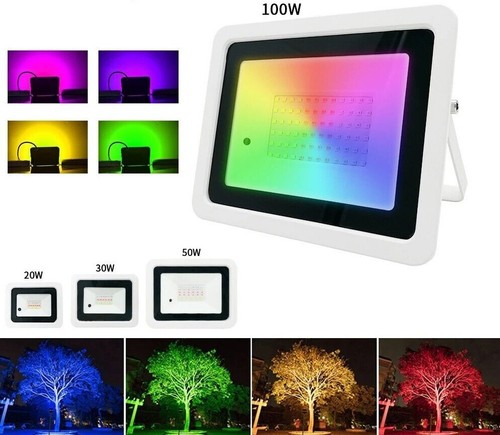 Flood RGB Light LED Outdoor Color Changing Garden 100W Floodlight Lights Party - Picture 6 of 12