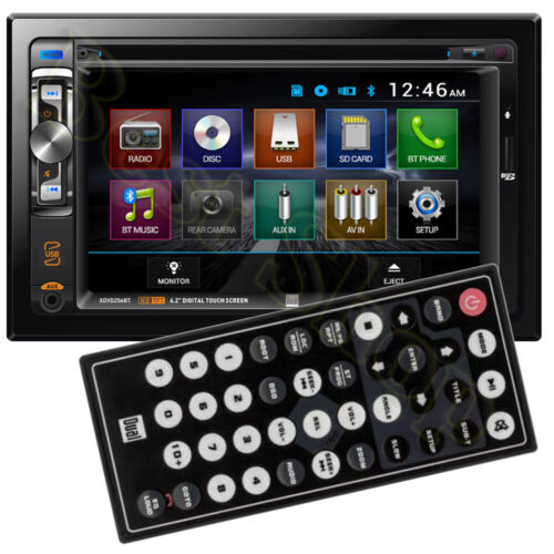 DUAL XDVD256BT Doble Din 6.2" Pantalla Táctil DVD CD USB Bluetooth Coche Estéreo