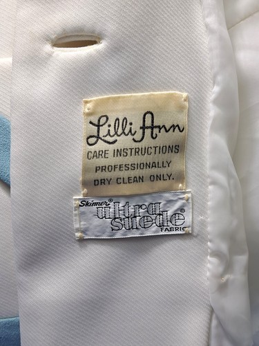 Vintage 1970s Lilli Ann Knits 3-Pc Suit Ultrasuede Trim Sz S Jacket Pants Skirt - Picture 6 of 14