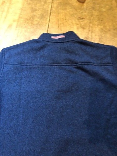 Vineyard vines 1/4 zip pullove shep shirt mens' new with tags deep bay blue $135 - Picture 7 of 12