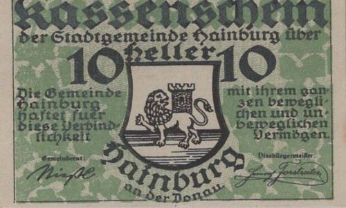 10 HELLER 1920 Stadt HAINBURG AN DER DONAU Niedrigeren Österreich #PD675.D - 第 1/3 張圖片
