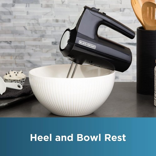 BLACK+DECKER Helix Performance Premium Hand Mixer, 5-Speed Mixer [Black] - Picture 16 of 18